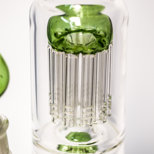 Titan Series | Green Pillar Glass Bong Waterfall