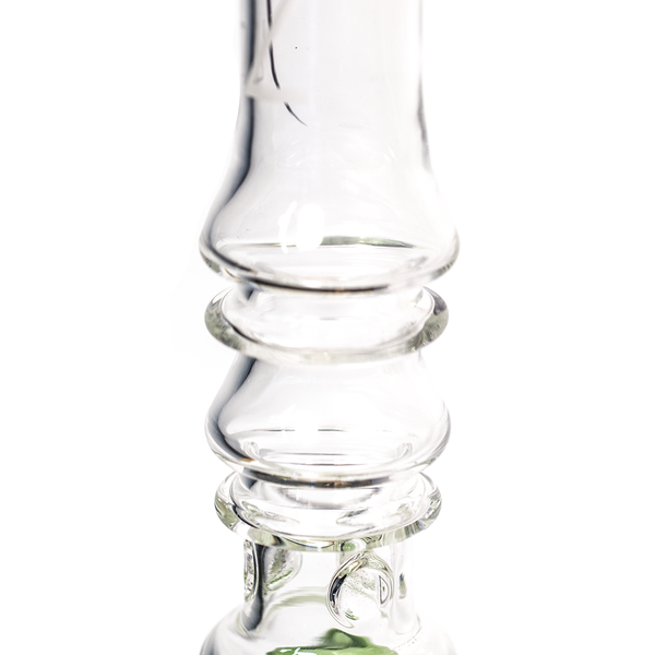 Titan Series | Green Pillar Glass Bong Waterfall