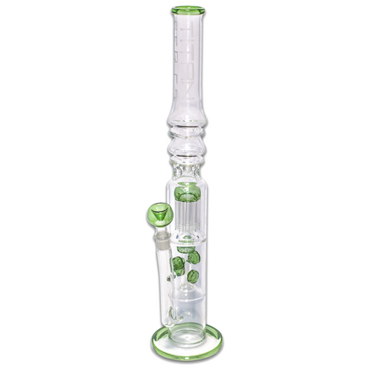 Titan Series | Green Pillar Glass Bong Waterfall