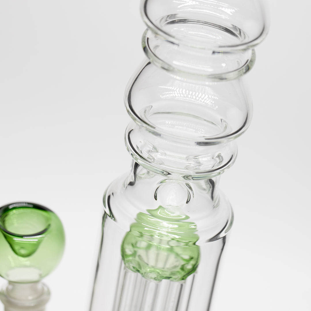 Titan Series Green Pillar Glass Bong