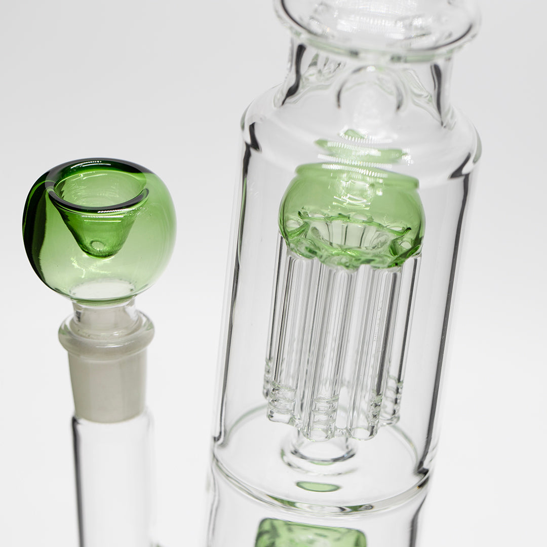 Titan Series Green Pillar Glass Bong