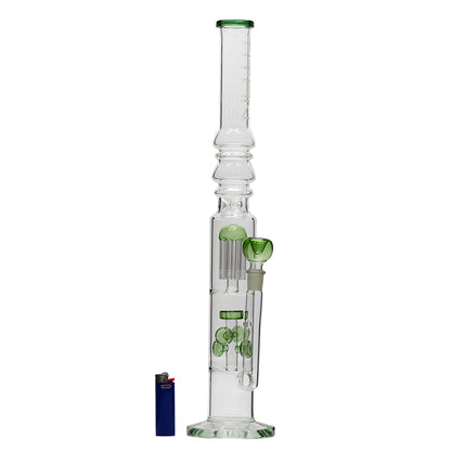 Titan Series Green Pillar Glass Bong