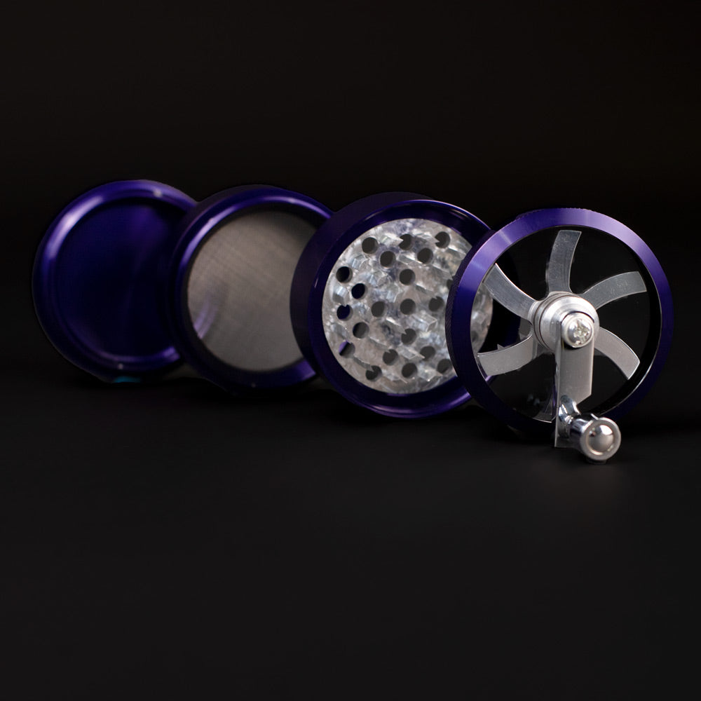 Aluminium Mill Grinder - Black (63mm) Waterfall