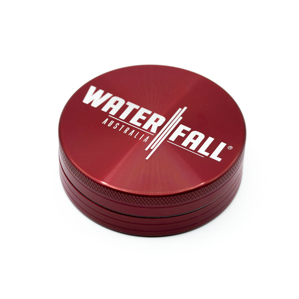 Red Two-Part Aluminium Grinder 63mm Waterfall