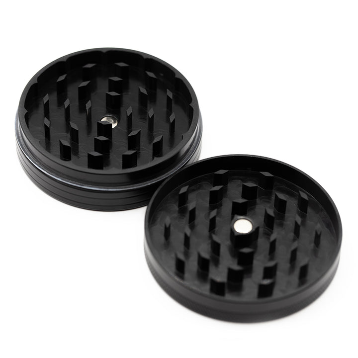 Black Two-Part Aluminium Grinder 63mm Waterfall