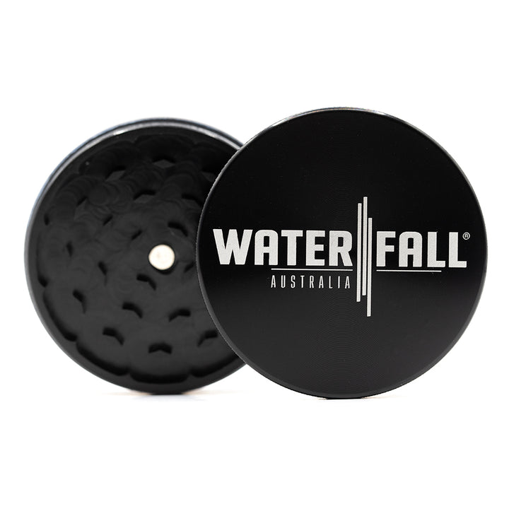 Black Two-Part Aluminium Grinder 63mm Waterfall