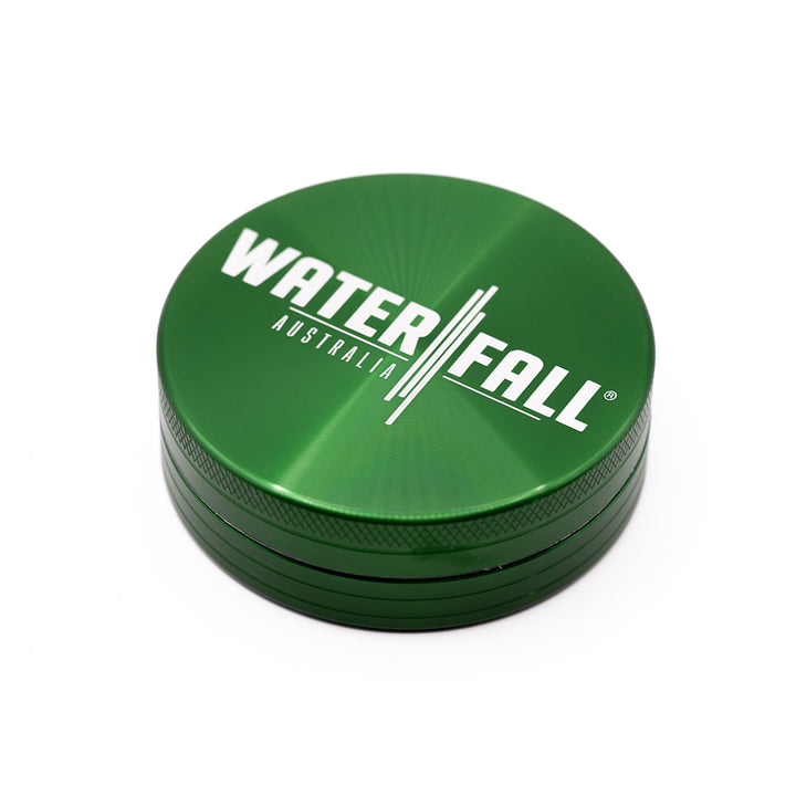 Green Two-Part Aluminium Grinder 63mm Waterfall