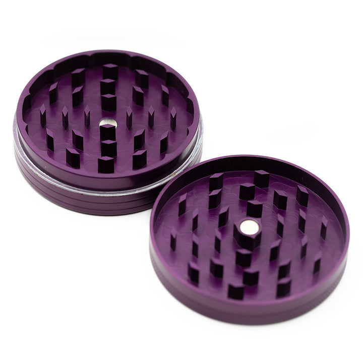 Purple Two-Part Aluminium Grinder 63mm Waterfall