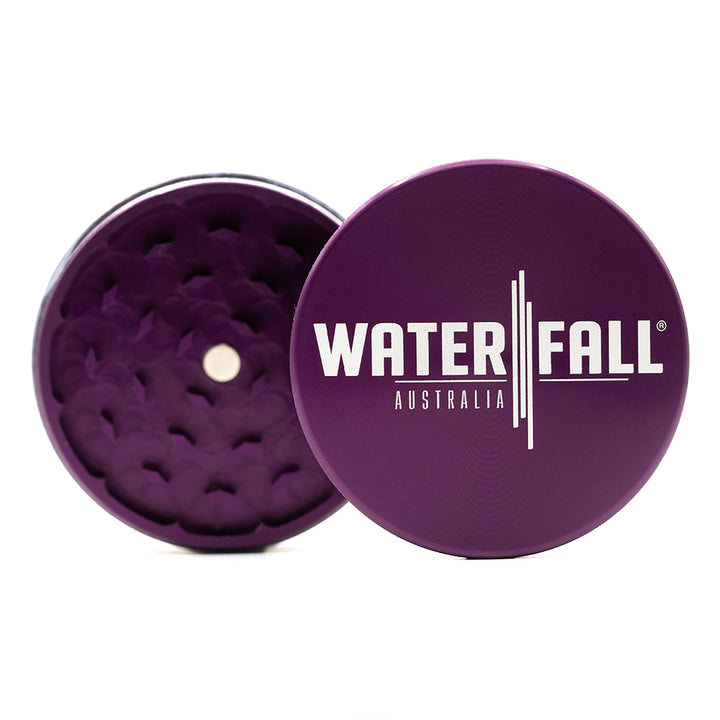 Purple Two-Part Aluminium Grinder 63mm Waterfall