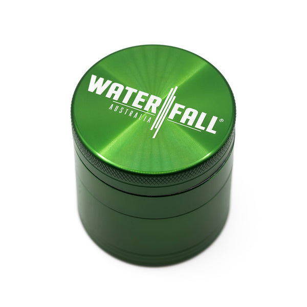 Four-Part Aluminium Grinder with Removable Screen - Green (50mm) Waterfall