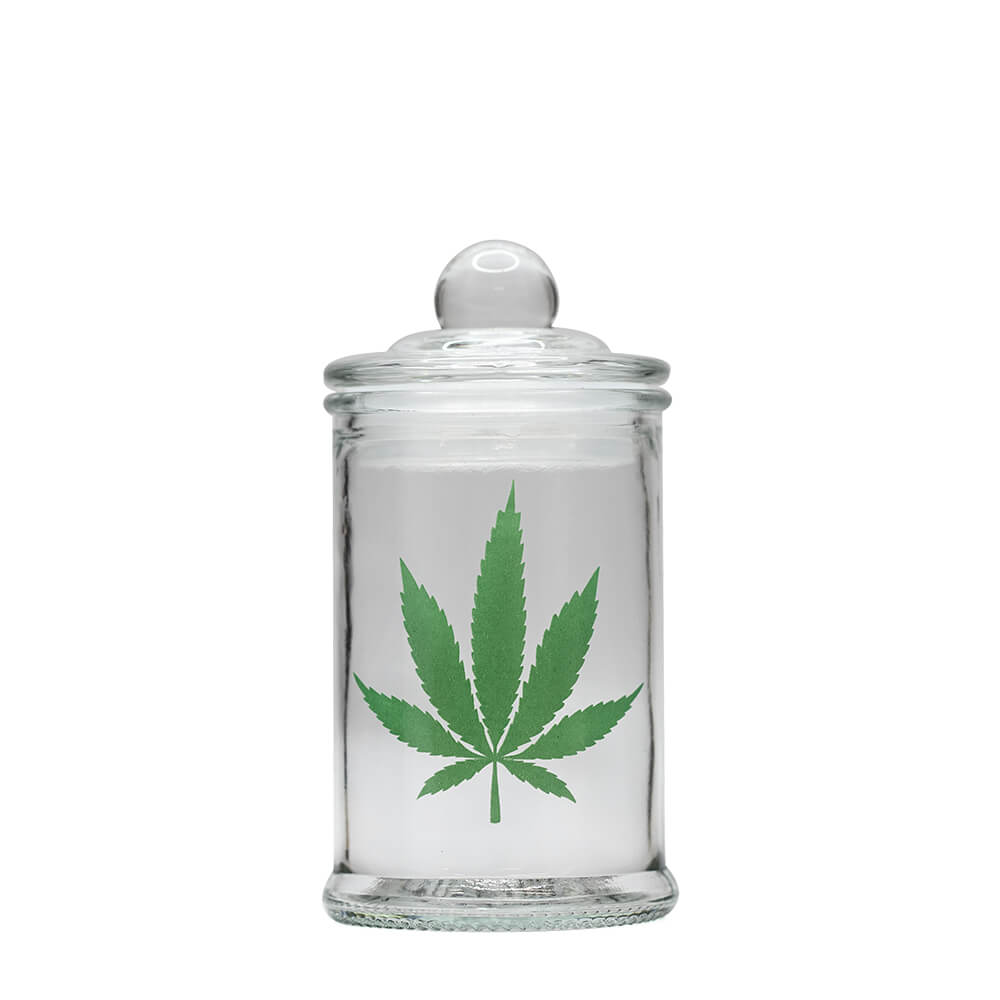 Badass Stash Jar - Plain Weed Leaf (150ml) Badass