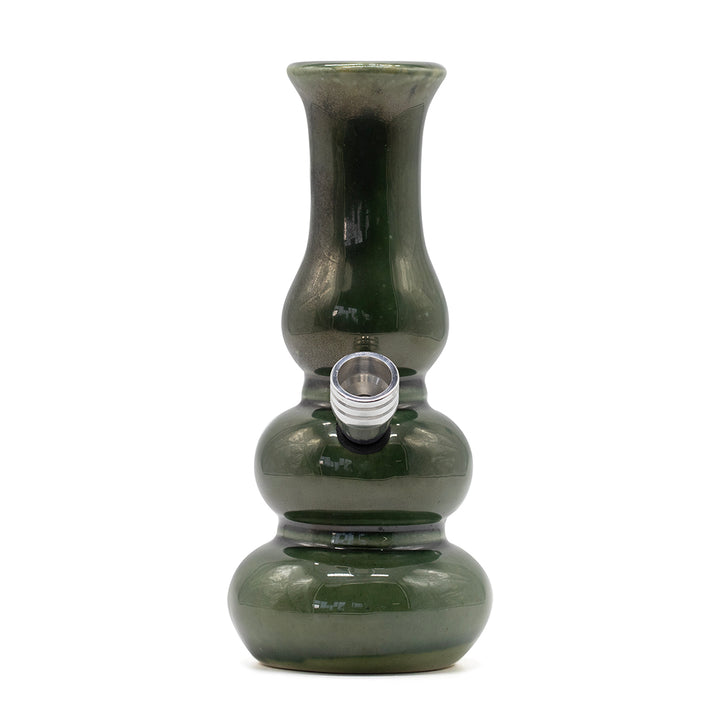 Aladdin Triple Bubble Ceramic Bong - Green The Bong Shop