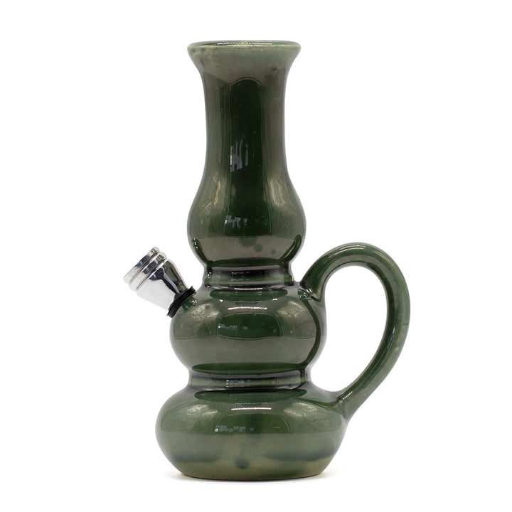 Aladdin Triple Bubble Ceramic Bong - Green The Bong Shop