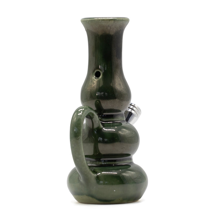 Aladdin Triple Bubble Ceramic Bong - Green The Bong Shop