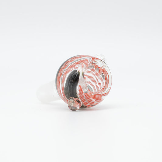 Glass Cone - Red & White Swirls - 14mm The Bong Shop