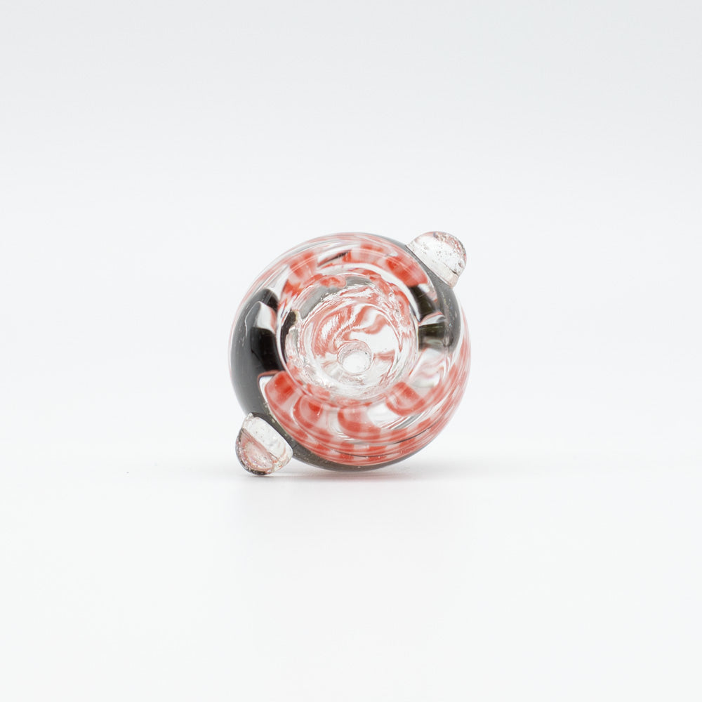 Glass Cone - Red & White Swirls - 14mm The Bong Shop