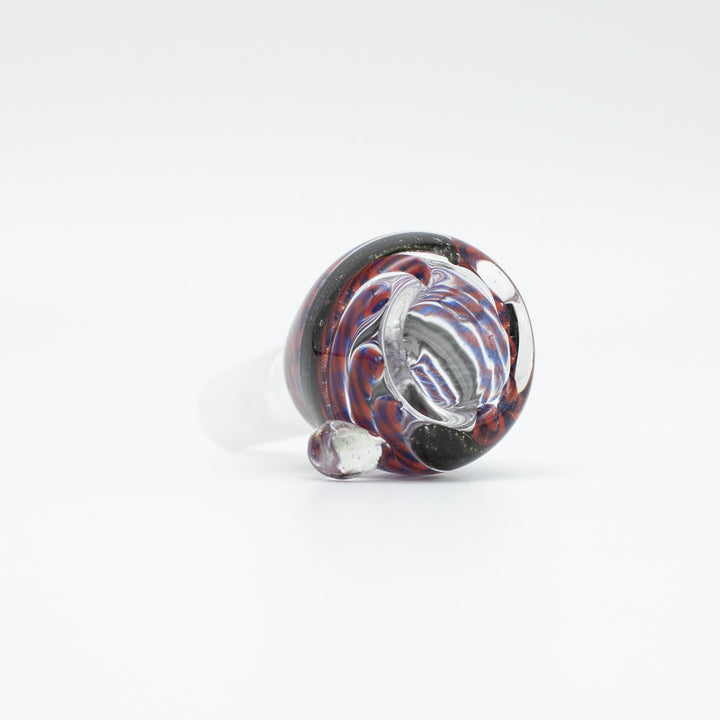 Glass Cone - Red & Blue Swirls - 14mm The Bong Shop
