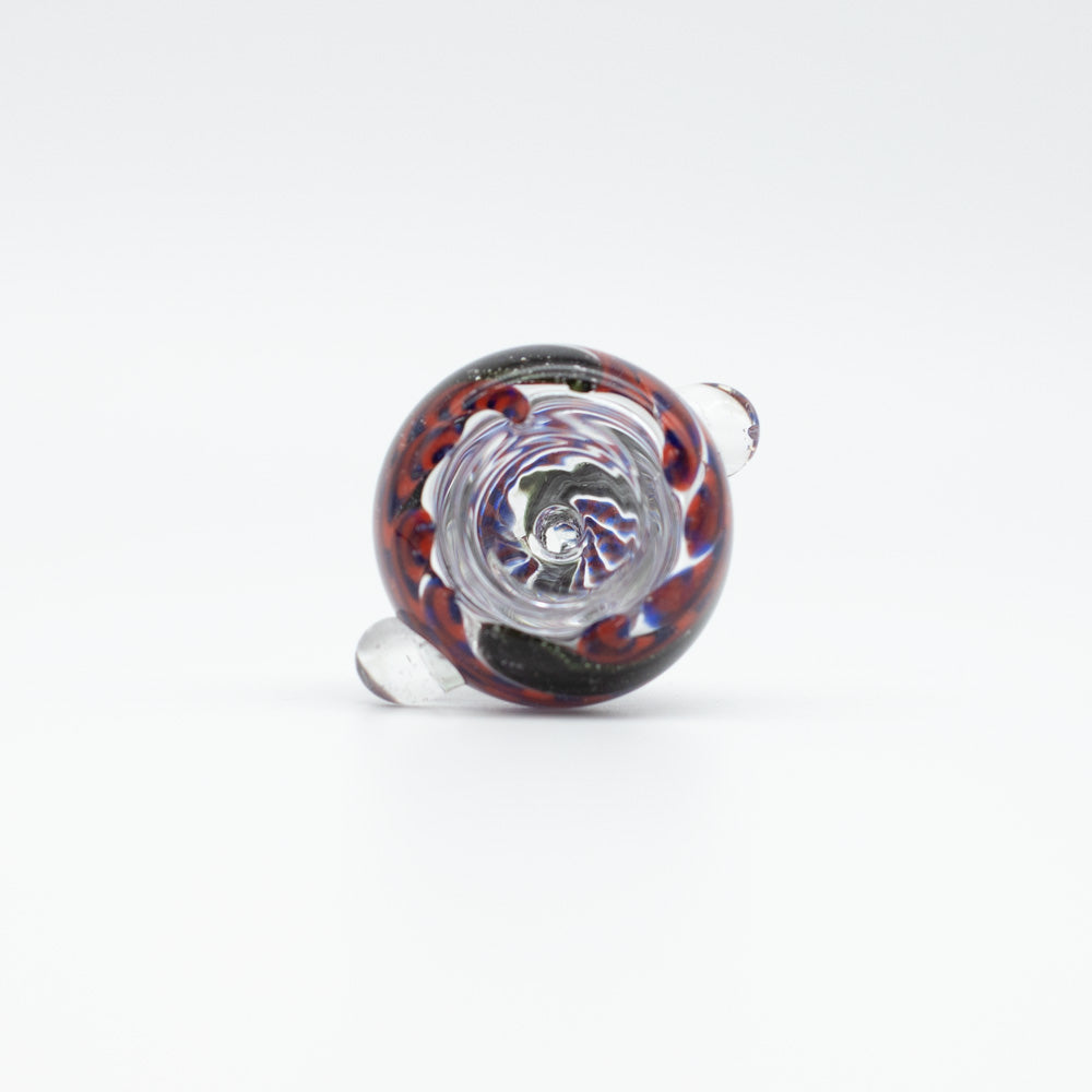 Glass Cone - Red & Blue Swirls - 14mm The Bong Shop