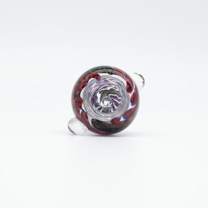 Glass Cone - Red & Blue Swirls - 14mm The Bong Shop