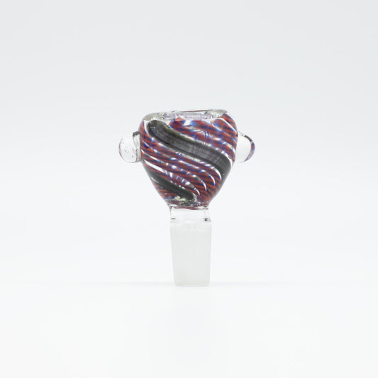 Glass Cone - Red & Blue Swirls - 14mm The Bong Shop