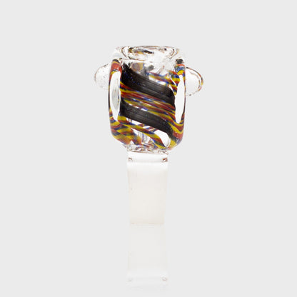 Glass Cone - Square - Red, Blue & Yellow Swirls The Bong Shop