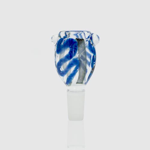 Glass Cone - Light & Dark Blue Swirls - 14mm The Bong Shop