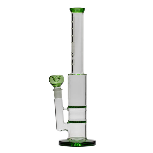 Titan Series Green Hive Glass Bong (Deluxe Wooden Box Edition)
