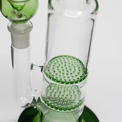 Titan Series Green Hive Glass Bong (Deluxe Wooden Box Edition)