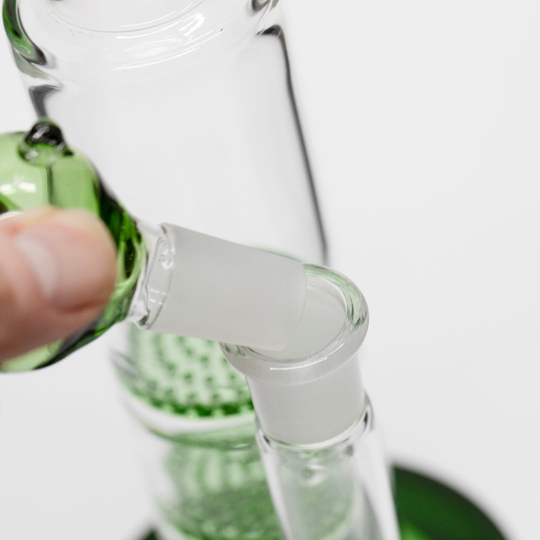 Titan Series Green Hive Glass Bong (Deluxe Wooden Box Edition)