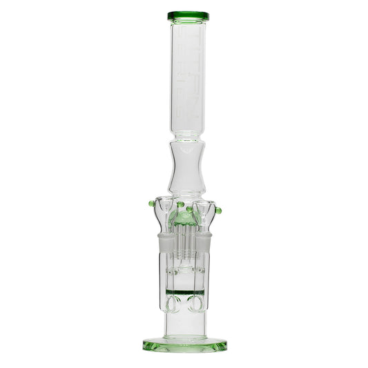 Titan Series Double Delta Glass Bong (Deluxe Wooden Box Edition)