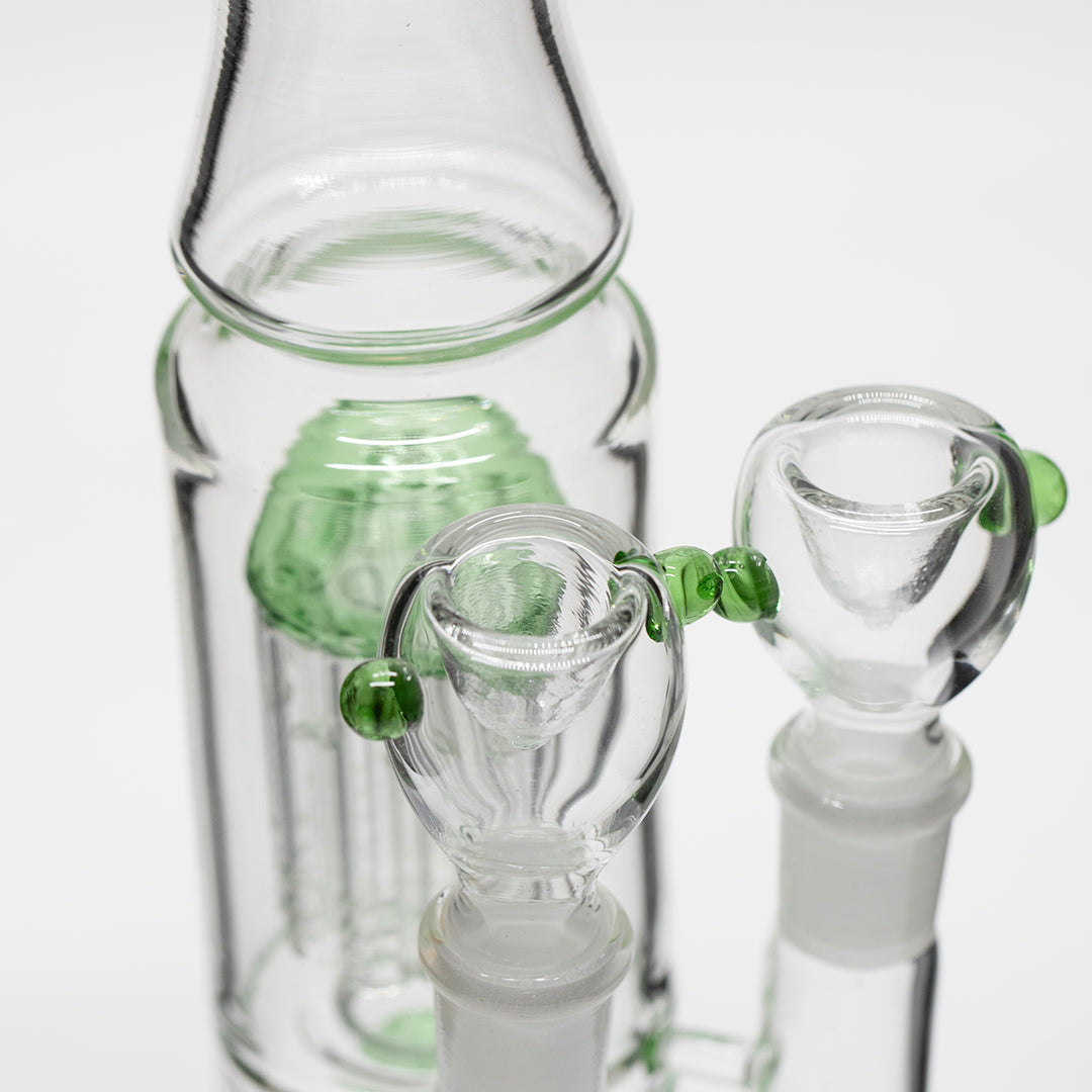 Titan Series Double Delta Glass Bong (Deluxe Wooden Box Edition)