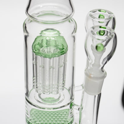 Titan Series Double Delta Glass Bong (Deluxe Wooden Box Edition)