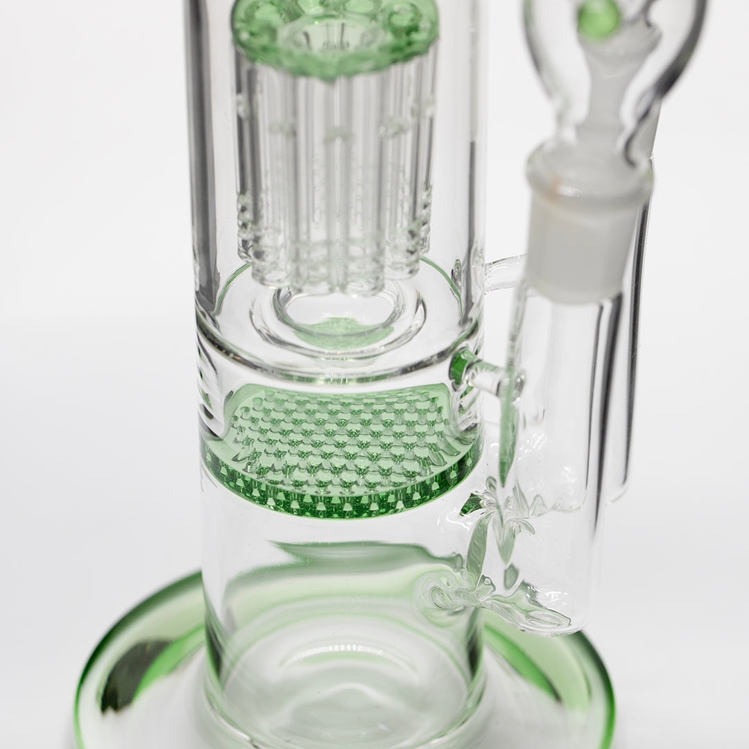 Titan Series Double Delta Glass Bong (Deluxe Wooden Box Edition)