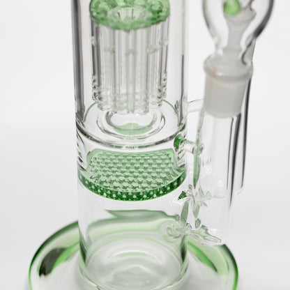 Titan Series Double Delta Glass Bong (Deluxe Wooden Box Edition)