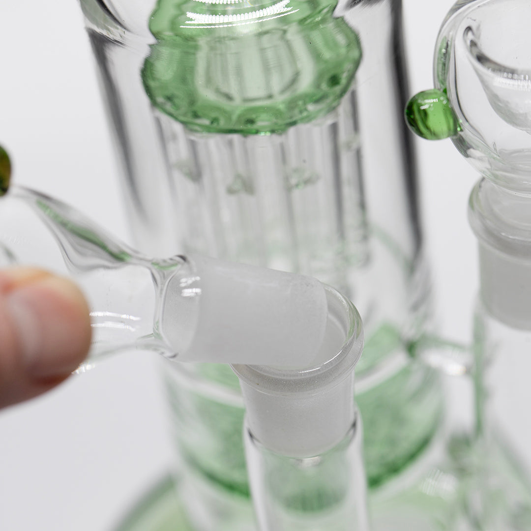 Titan Series Double Delta Glass Bong (Deluxe Wooden Box Edition)