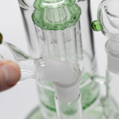 Titan Series Double Delta Glass Bong (Deluxe Wooden Box Edition)
