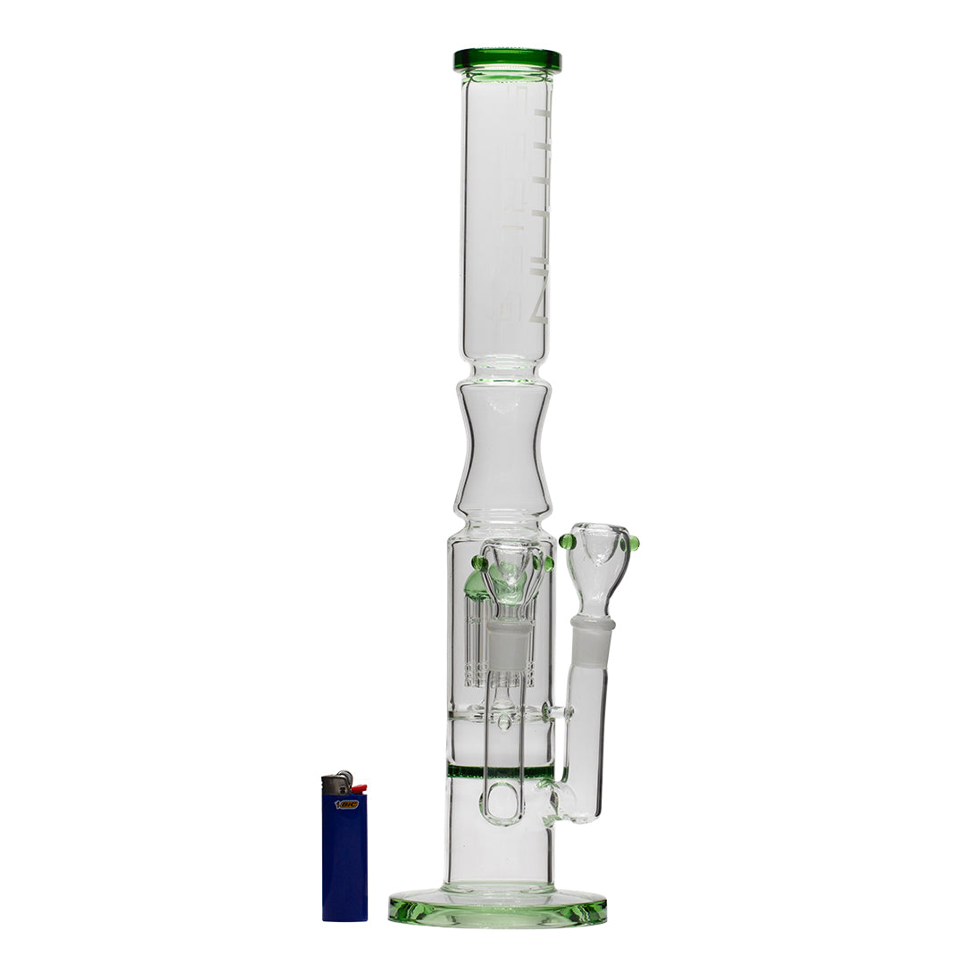 Titan Series Double Delta Glass Bong (Deluxe Wooden Box Edition)