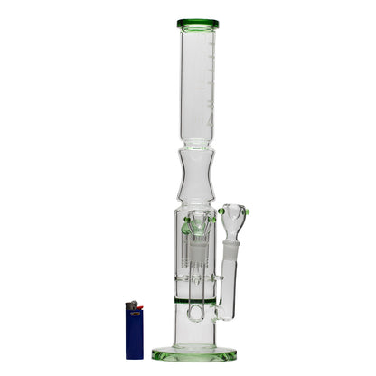 Titan Series Double Delta Glass Bong (Deluxe Wooden Box Edition)