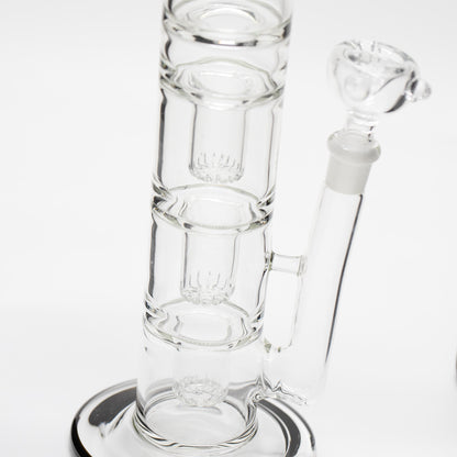 Titan Series Triple Trap Glass Bong Clear Cone (Deluxe Wooden Box Edition)