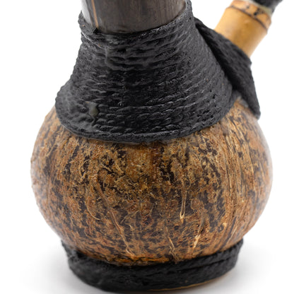 HUNI PIPE COCONUT AND BAMBOO - BLACK TWINE Huni Pipes