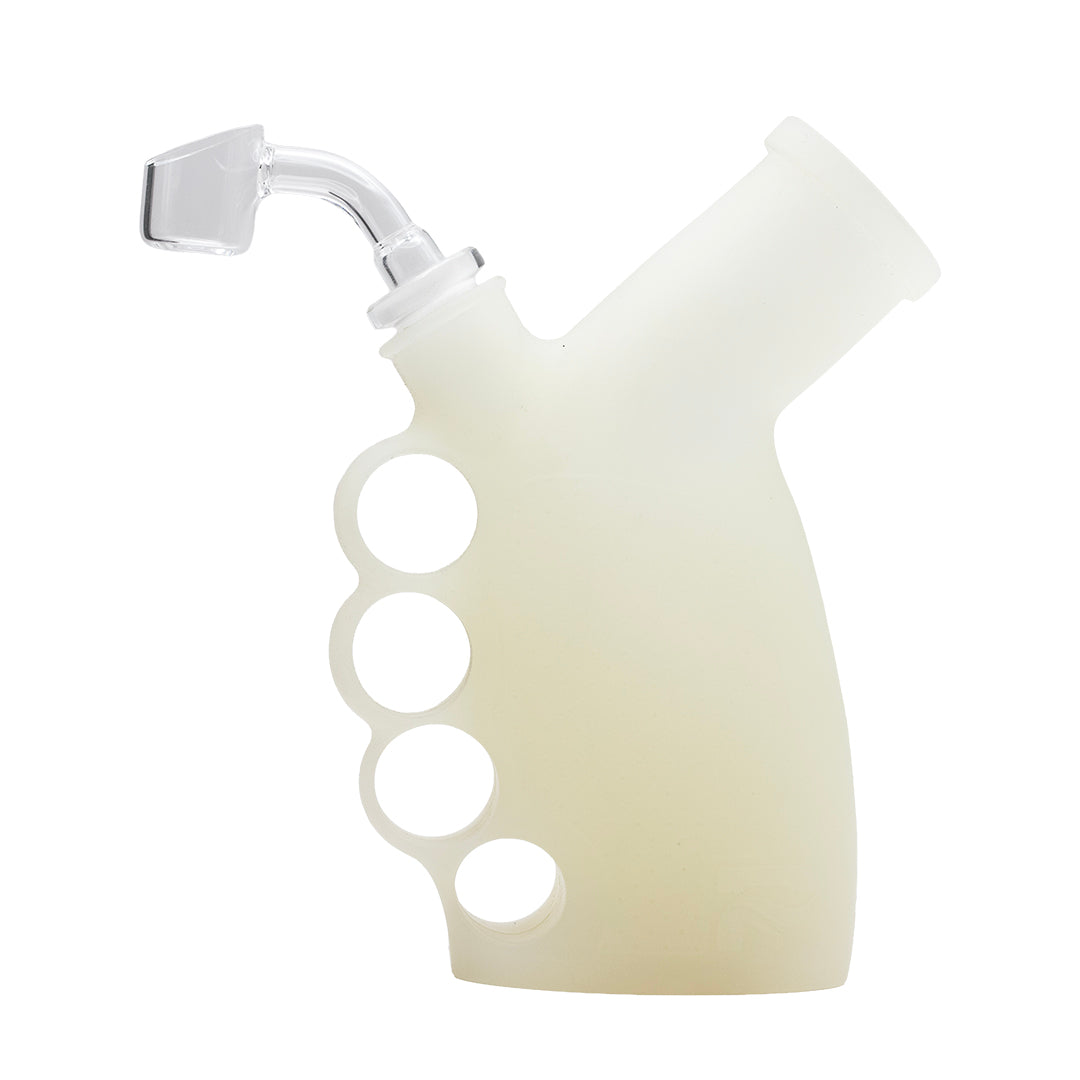 PULSAR - RIP SILICONE KNUCKLE BUBBLER DAB RIG - GLOW IN THE DARK
