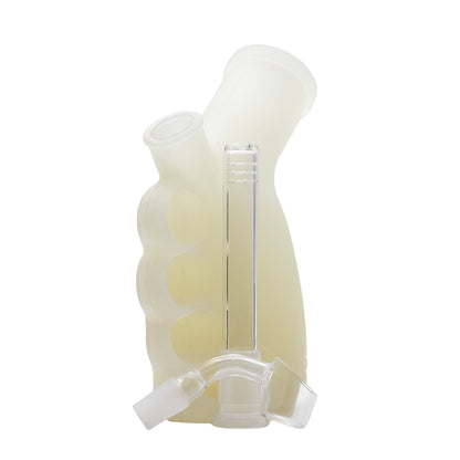 PULSAR - RIP SILICONE KNUCKLE BUBBLER DAB RIG - GLOW IN THE DARK