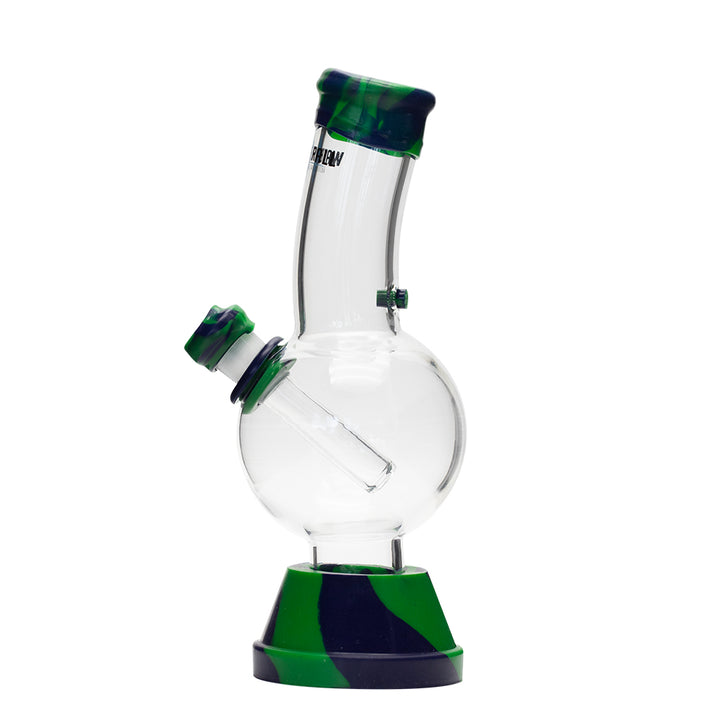 Waterfall Exterminator Highbrid Series Glass Bong - Green/Blue Waterfall