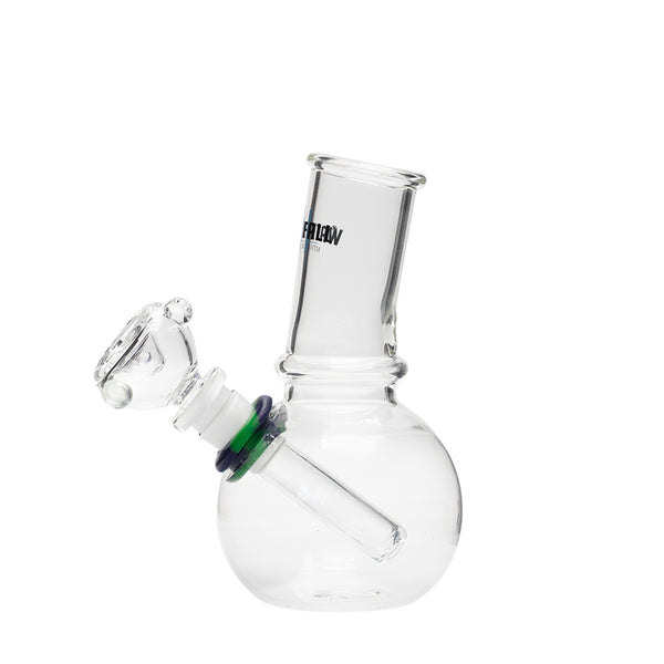 Waterfall Cannon Highbrid Series Glass Bong - Green/Blue Waterfall