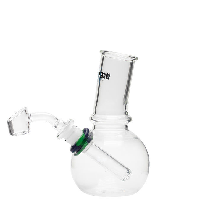 Waterfall Cannon Highbrid Series Glass Bong - Green/Blue Waterfall