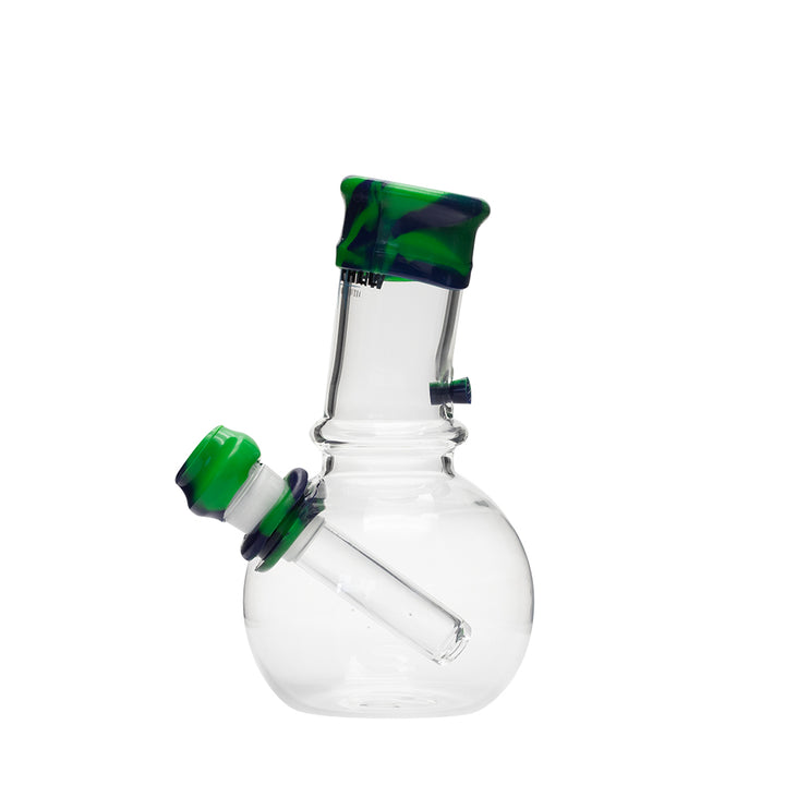 Waterfall Cannon Highbrid Series Glass Bong - Green/Blue Waterfall