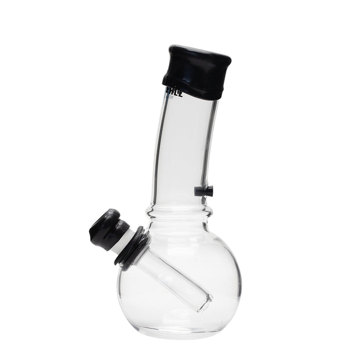 Waterfall Bent Junior Highbrid Series Glass Bong - Black Waterfall