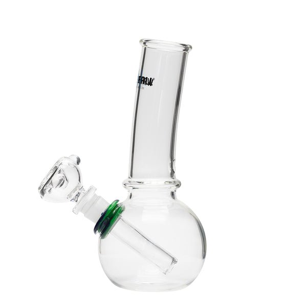 Waterfall Bent Junior Highbrid Series Glass Bong - Green/Blue Waterfall