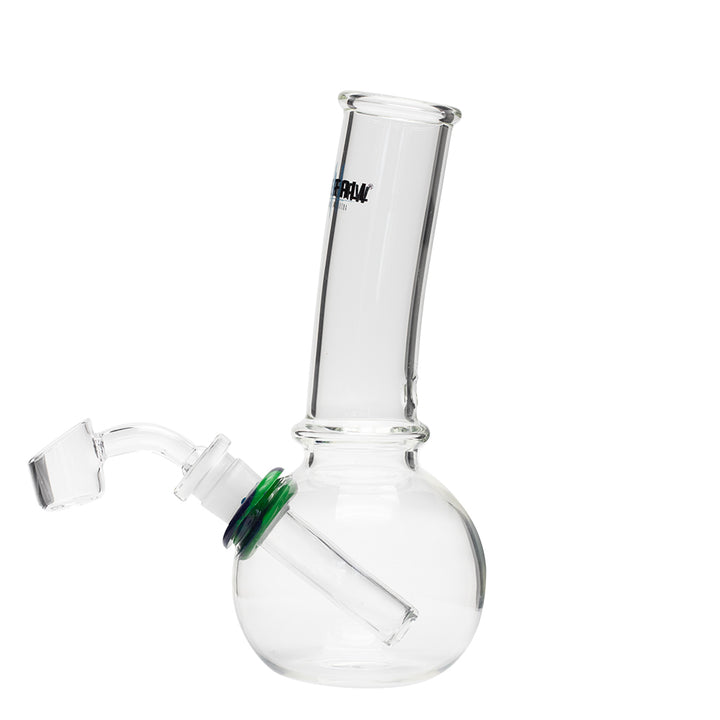 Waterfall Bent Junior Highbrid Series Glass Bong - Green/Blue Waterfall