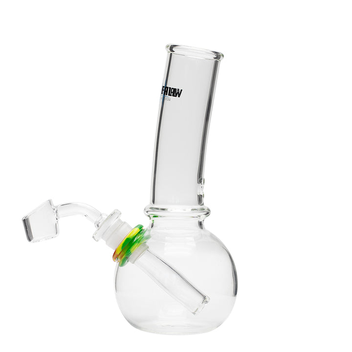 Waterfall Bent Junior Highbrid Series Glass Bong - Rasta Waterfall